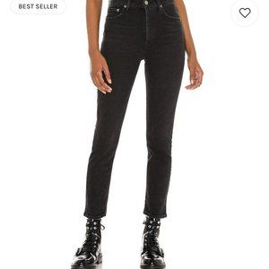 Agolde Nico High Rise Slim in Compilation Black Jean 30